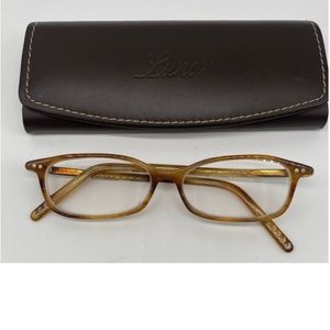 Lunor brown tortoise shell small rectangle Frame glasses Model 223 col 3
